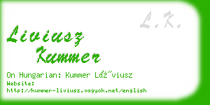 liviusz kummer business card